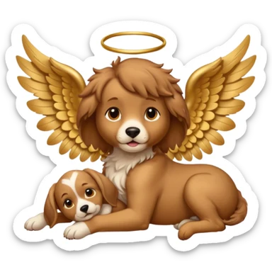 My dogs head on Cupid body sticker