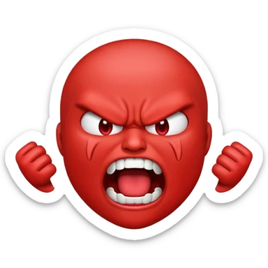 gum tsion emoji very not nice rude shouting ragebaiter sticker