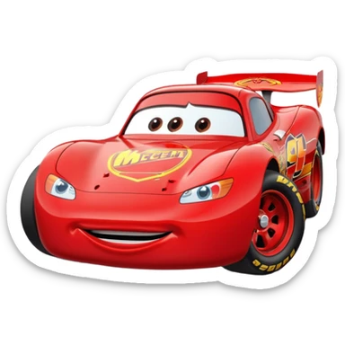 Lightning McQueen with arms and legs sticker