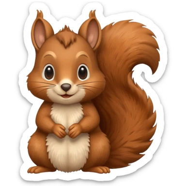 cosy squirrel sticker