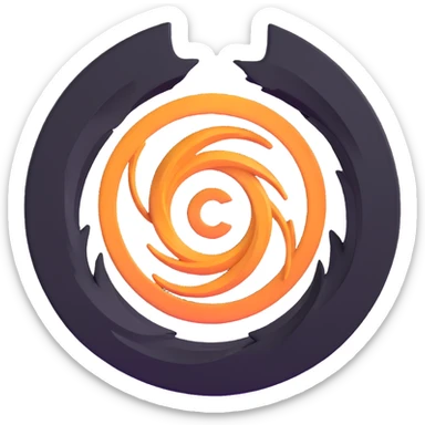 $PORTAL coin with a swirling portal effect in the center, vibrant colors sticker
