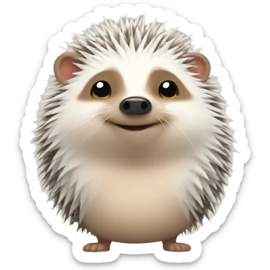 Hedgehog after shower sticker