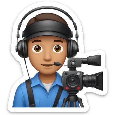 camera man video operator sticker