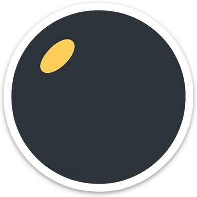 squash ball simple colored icon sticker