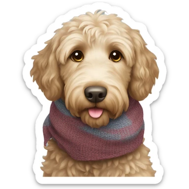 labradoodle-in-the-scarf sticker