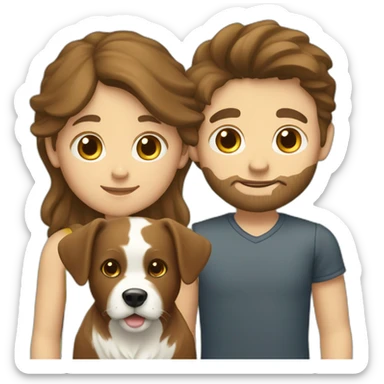 girl-with-long-brown-hair,-a-boy-with-short-beard-and-brown-short-hair,and-appenzell-mountain-dog sticker