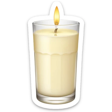 Soft vanilla long glass candle sticker