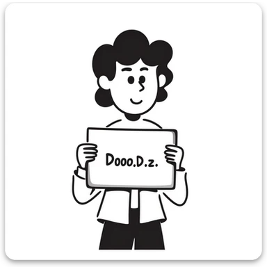 character card avatar in doodle style sticker