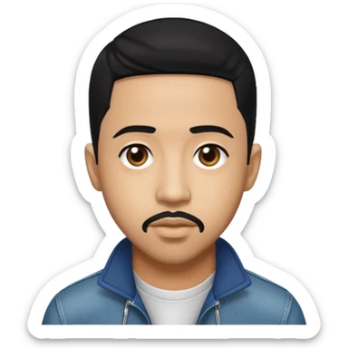 Marques Houston with black hair sticker