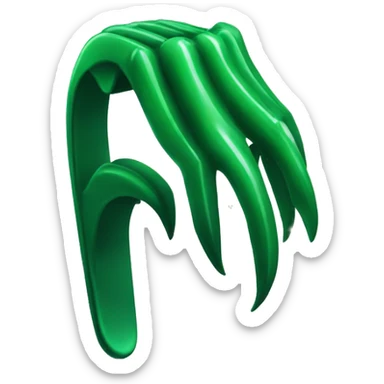 greeen claw clip sticker