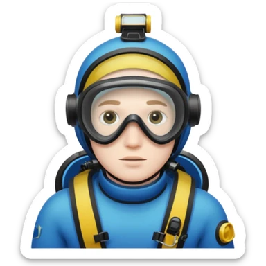 Underwater man sticker