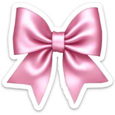 light pink satin bow  sticker