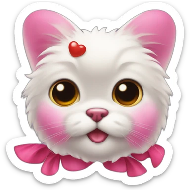 une cerise avec un noeud papillon  sticker