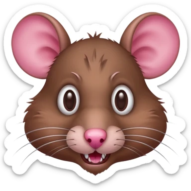 a crazy rat sticker