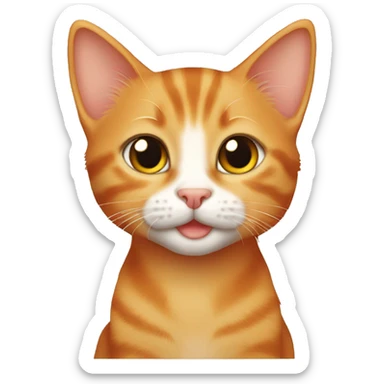 Orange tabby kitten sticker