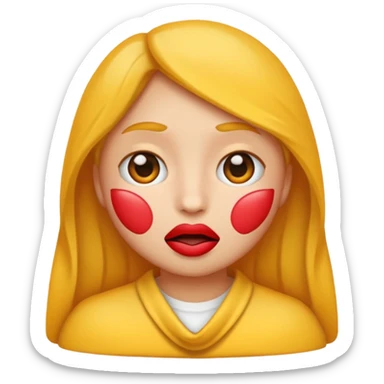 Crea un emoji de una person fea llorando sticker