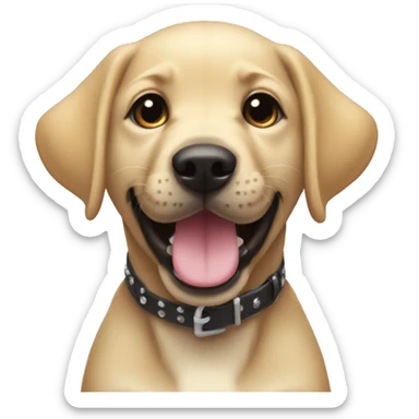 happy punk labrador puppy sticker