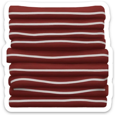 Dark red and black towels stacked sticker