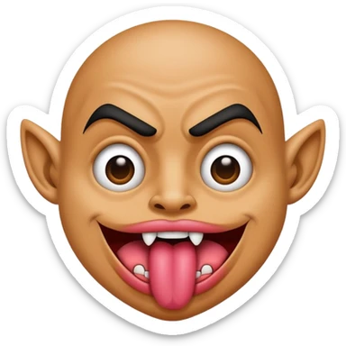 Freaky Unk sticking tongue out sticker