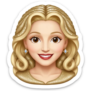 Madonna wearing glitter hair  sticker