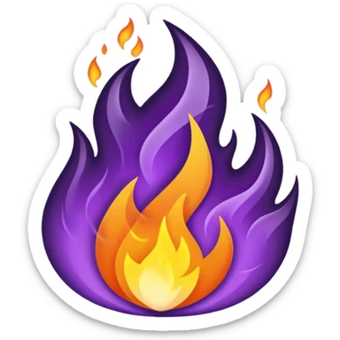 A purple fire emojis sticker