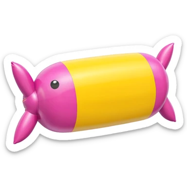   jeff koons style inflatable abstract art SPAM sculpture  sticker