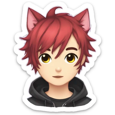 Cute Edgy Attractive Gorgeous Kawaii Anime Punk Catboy sticker