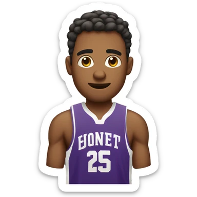 frat guy in a basketball jersey sticker