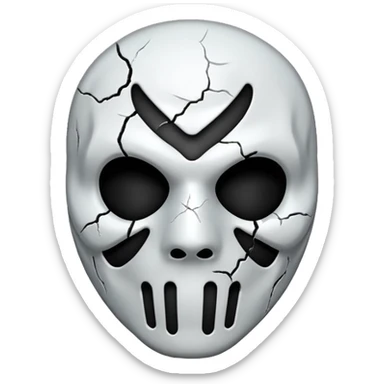 ghostface scream face sticker
