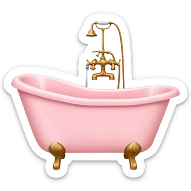 Light pink bath tub  sticker