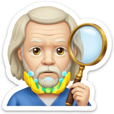 Sócrates mirando con una lupa  sticker