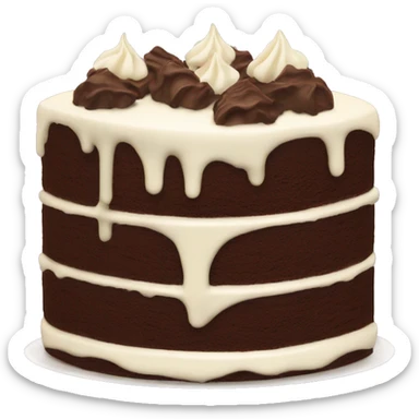 Whole chocolate cake with vanilla frosting sticker