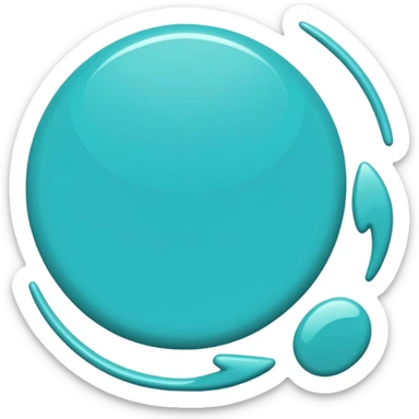 turquoise circle sticker