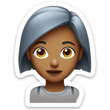 girl with brown eyes and short dirty red hair sticker