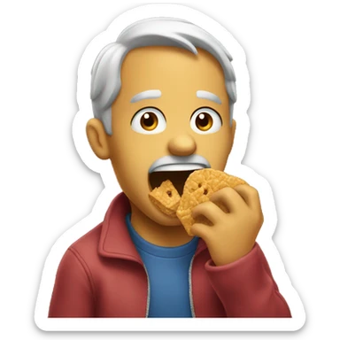 Eating snacks sticker