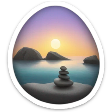 Meditation pebble sticker
