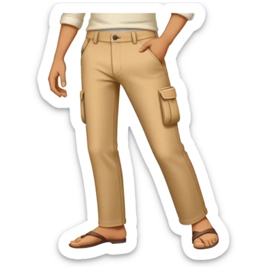 Pulling out pant pockets inside out sticker