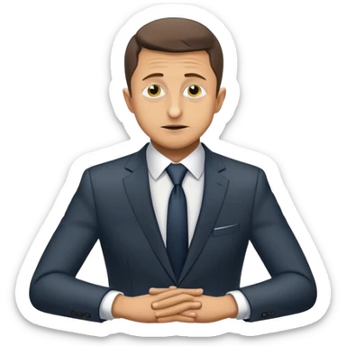 Volodymyr Zelenskyy begging for change  sticker