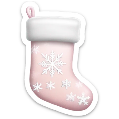  light pink Christmas stocking sticker