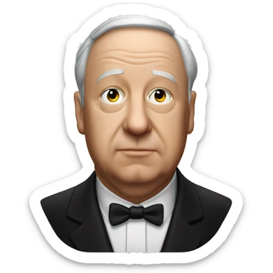Professional ID photo of Alfred Hitchcock sticker