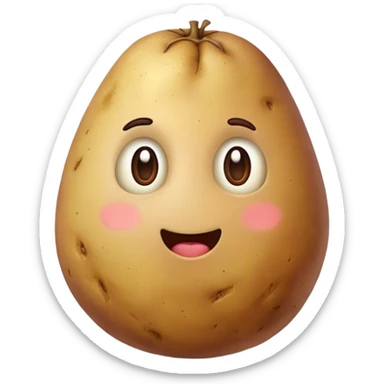a potato faceless vegetable sticker