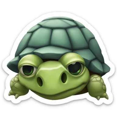 una tortuga triste sticker