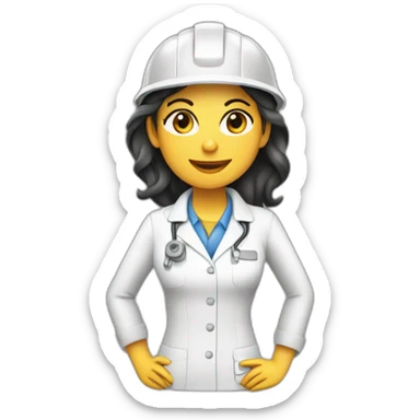Chica ingeniera de montes piel clara sticker