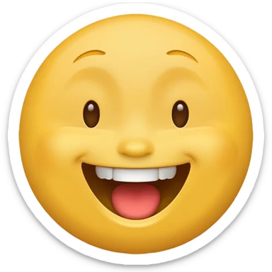 laughing face emoji, joyful and expressive sticker