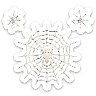 spider webs on door sticker