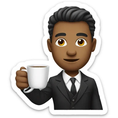 Gangster with coffee sticker