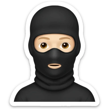 man in balaclava full height sticker