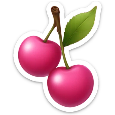 Pink cherry sticker
