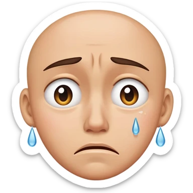 distraught face sticker