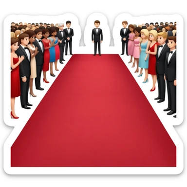 red carpet and crowd sticker